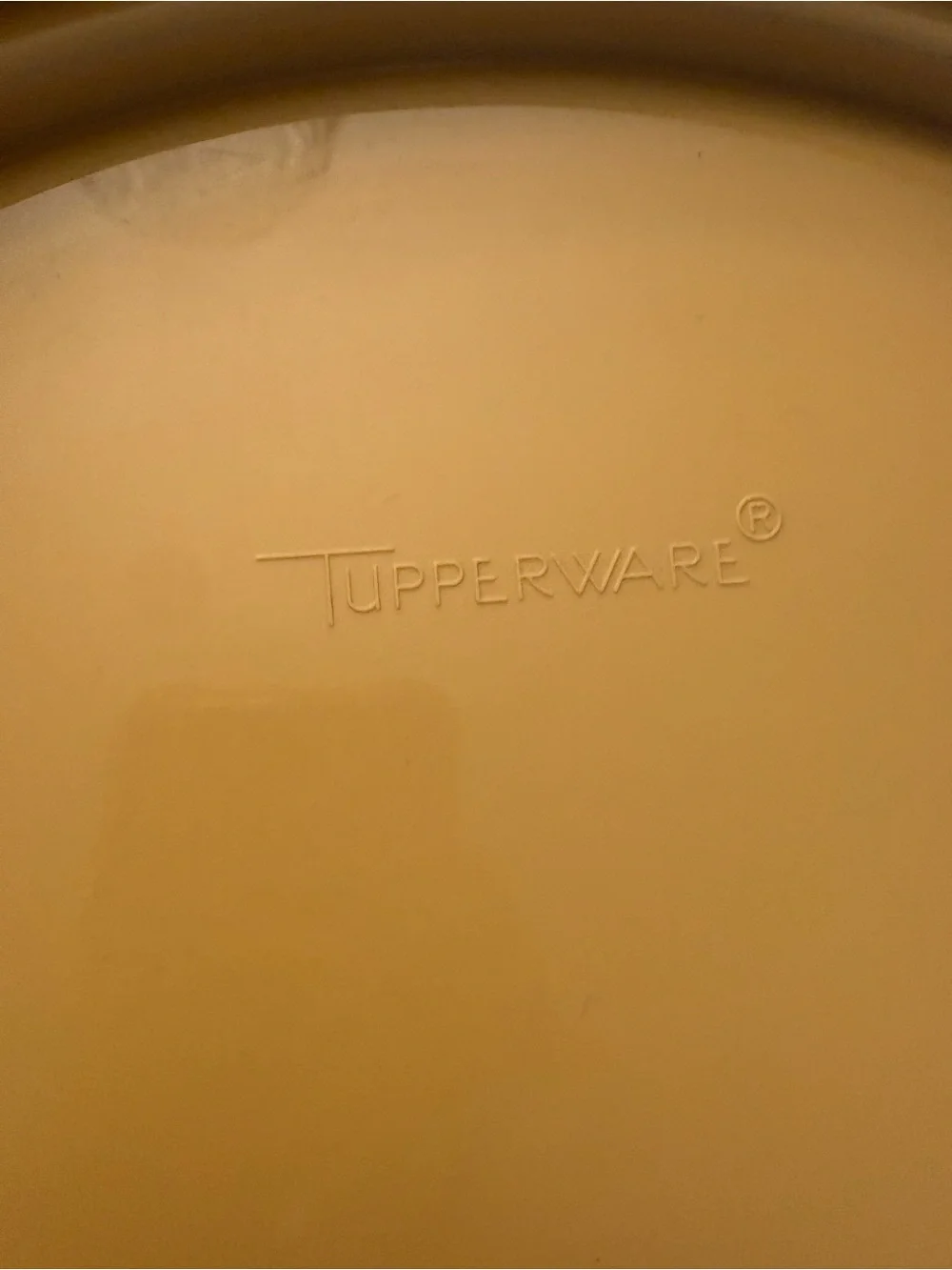 Vintage Tupperware Yellow Harvest Gold Cake Carrier with Lid